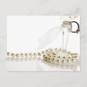 Wedding Rings Wedding Pearls Postcard
