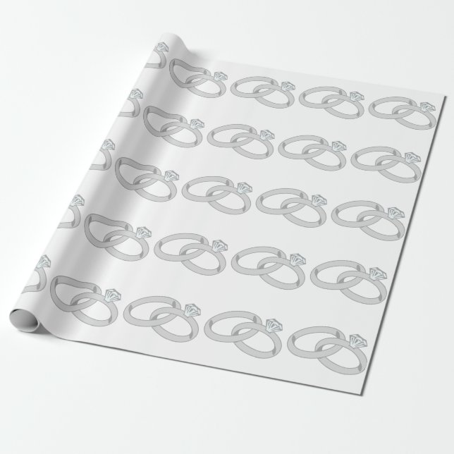 WEDDING RINGS WRAPPING PAPER (Unrolled)