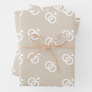 wedding rings wrapping paper sheet