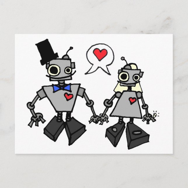 Wedding robots postcard (Front)
