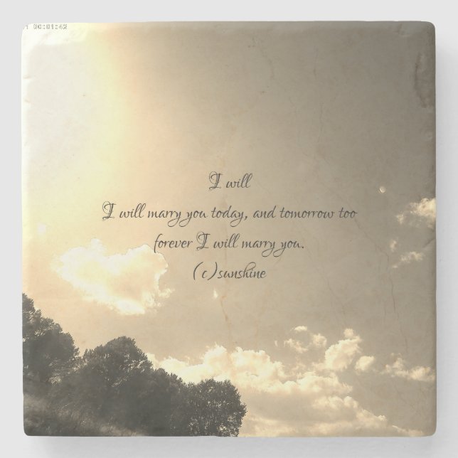 WEDDING ROMANTIC Coaster art design style (Front)