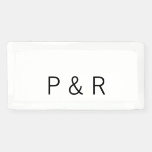Wedding romantic partner add couple initial letter banner