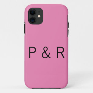 Wedding romantic partner add couple initial letter iPhone 11 case