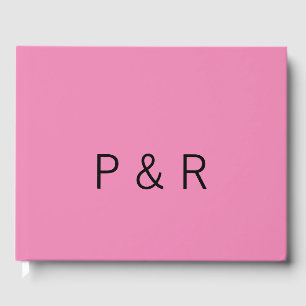 Wedding romantic partner add couple initial letter guest book