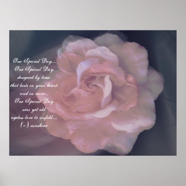 WEDDING ROMANTIC POSTER STYLE DESIGN  (Front)