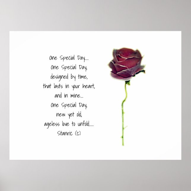 WEDDING ROMANTIC POSTER STYLE DESIGN  (Front)