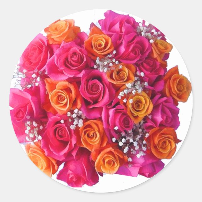 Wedding Rose Envelope Seal Stickers (Front)