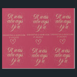 Wedding Rose Favour Classic It Was Always You Wrapping Paper<br><div class="desc">I can hardly contain my excitement! Weddings and engagements are just the most magical moments, aren’t they? They truly capture the essence of love and commitment—it's like seeing hearts wrapped in beautiful red wrapping paper! Speaking of which, I’ve been thinking about how we can add an extra sparkle to our...</div>