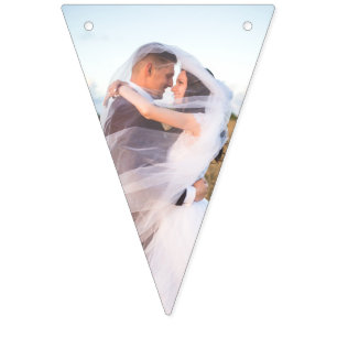 Wedding Rose Monogram Photo bunting banner