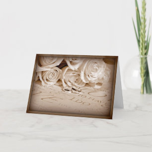 Wedding Roses and Rings Card