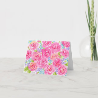 Wedding Roses Thank You Greeting Card
