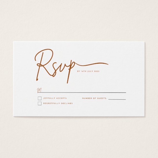 Wedding RSVP Card (Front)