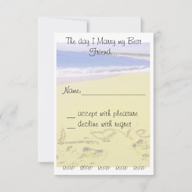 Wedding RSVP Card (Front)