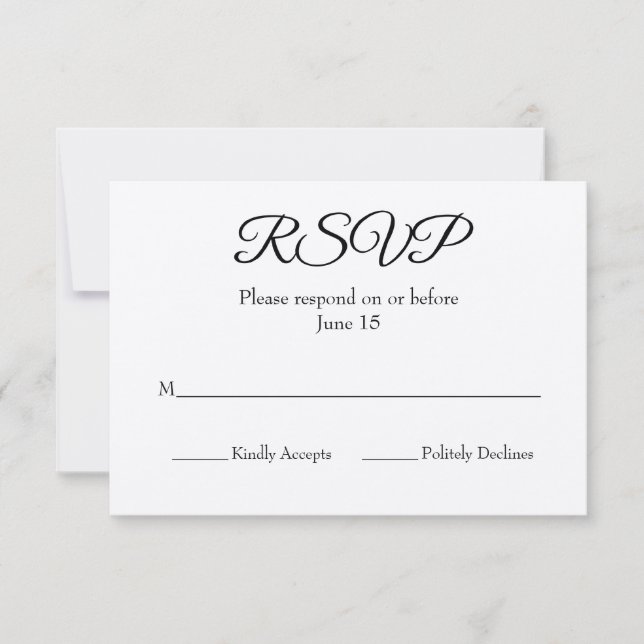 Wedding RSVP Card (Front)