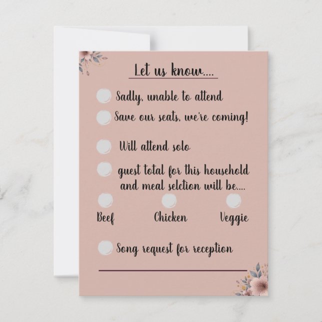 Wedding RSVP Card (Front)