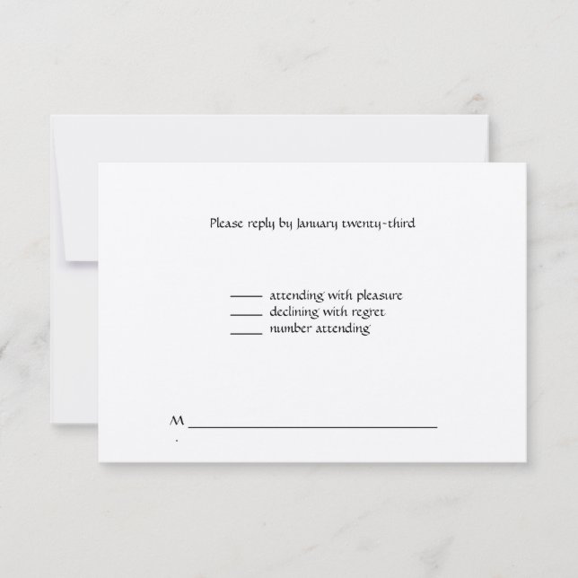 Wedding RSVP Card (Front)