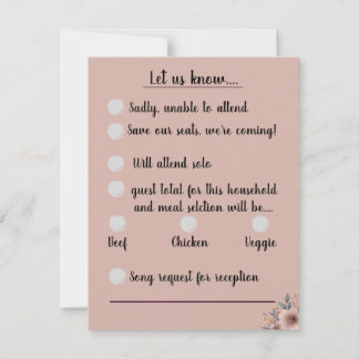 Wedding RSVP Card
