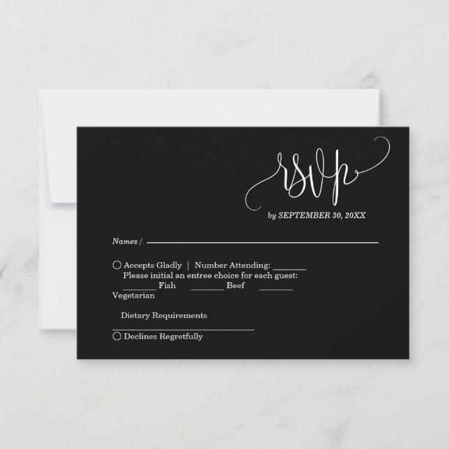 Wedding RSVP Card (Front)
