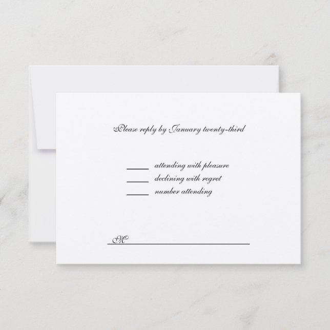 Wedding RSVP Card (Front)