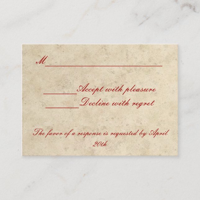 Wedding RSVP Card - Love Always Love Deep (Front)