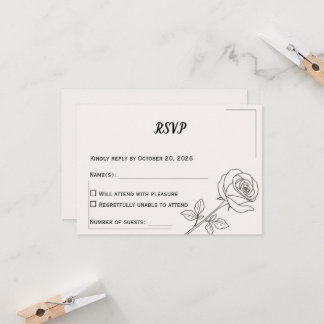 Wedding RSVP Card | Minimal Elegant Design