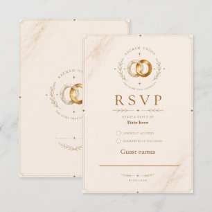 Wedding RSVP Card Sacred Union Wholeness