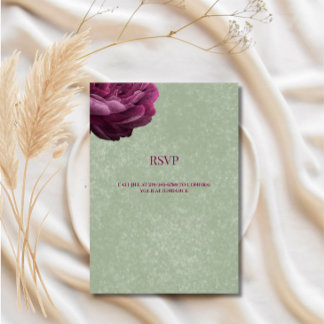 Wedding RSVP Card | Sage Green Response Card