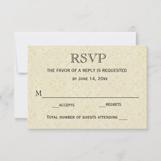 Wedding RSVP Card / Traditional Mary Joseph (Front)