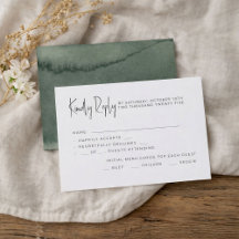 Wedding RSVP cards in a minimalist style.