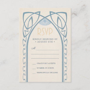 Wedding RSVP Cards Vintage Nouveau
