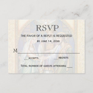 Wedding RSVP Catholic Christian Marriage Card