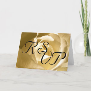 Wedding RSVP Cream Rose Invitation
