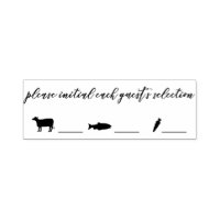 Wedding RSVP Entree Choices - Beef Fish Veg
