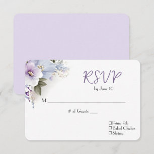 Wedding RSVP Floral Bouquet Card