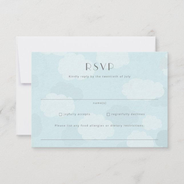 Wedding RSVP for Destination Weddings Card (Front)