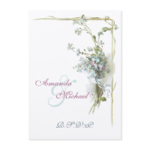 Wedding RSVP forget me nots