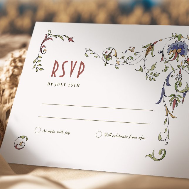 Wedding RSVP Insert Victorian Belle Epoche  Invitation (Creator Uploaded)