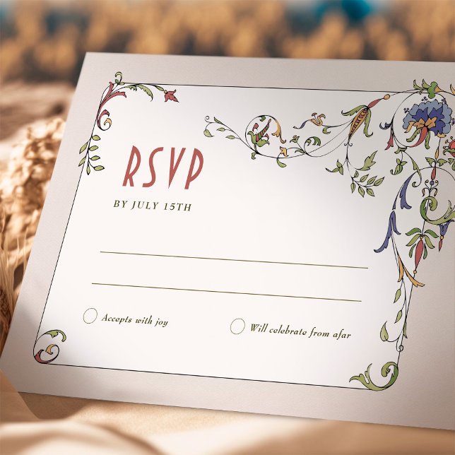 Wedding RSVP Insert Victorian Belle Epoche  Invitation (Creator Uploaded)
