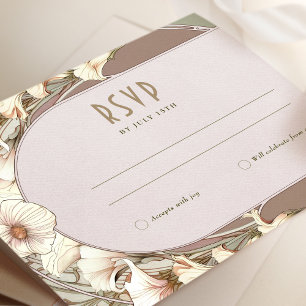Wedding RSVP Insert Vintage Art Nouveau by Mucha I Invitation