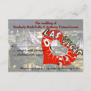 Wedding RSVP Las Vegas Valentine Card