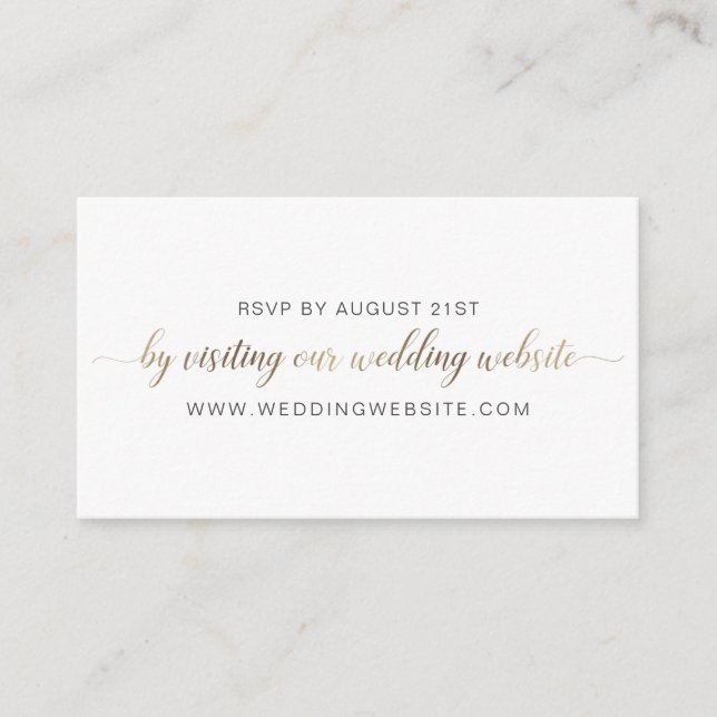 Wedding RSVP Online Card (Front)