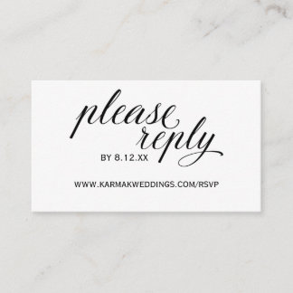 Wedding RSVP Online Cards | Elegant Swirls Black
