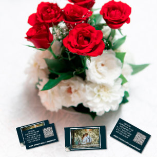 Wedding RSVP QR Code Minimalist Enclosure Card