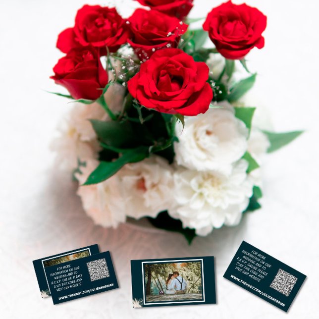 Wedding RSVP QR Code Minimalist Enclosure Card (Creator Uploaded)