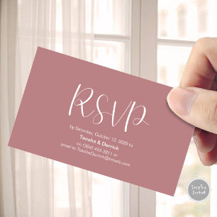 Wedding RSVP, respond, Minimalist Script Enclosure Card