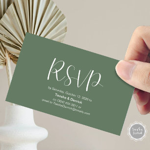 Wedding RSVP, respond, Minimalist Script Enclosure Card