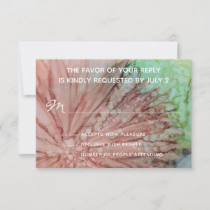 Wedding RSVP Response Card Lovely Pinks & Lavender
