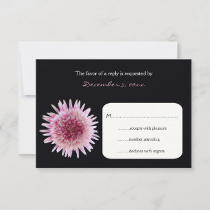 Wedding RSVP Return Card - Gerbera Invitation