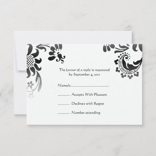 Wedding RSVP -small Card (Front)