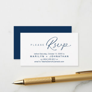 Wedding RSVP via Phone or email respond Enclosure Card